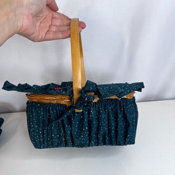 Christmas Country Farmhouse Basket Hot Pads Gift Set Sewing Notions Picnic - Picture 4 of 13